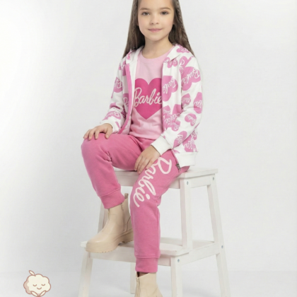 "Barbie Hearts" 3-Piece Girls Winter Set (Jacket + Tee + Pants)