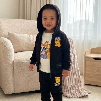 "Winnie & Friends" 3-Piece Boys Set (Black Hoodie + Tee + Pants)